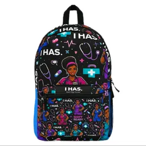 Premium Nurse Backpack for Work – Stylish Medical Work Bag with Laptop Compartment | RN, CNA, Healthcare Travel Backpack | Heart Align Scrubs “I HAS” Collection