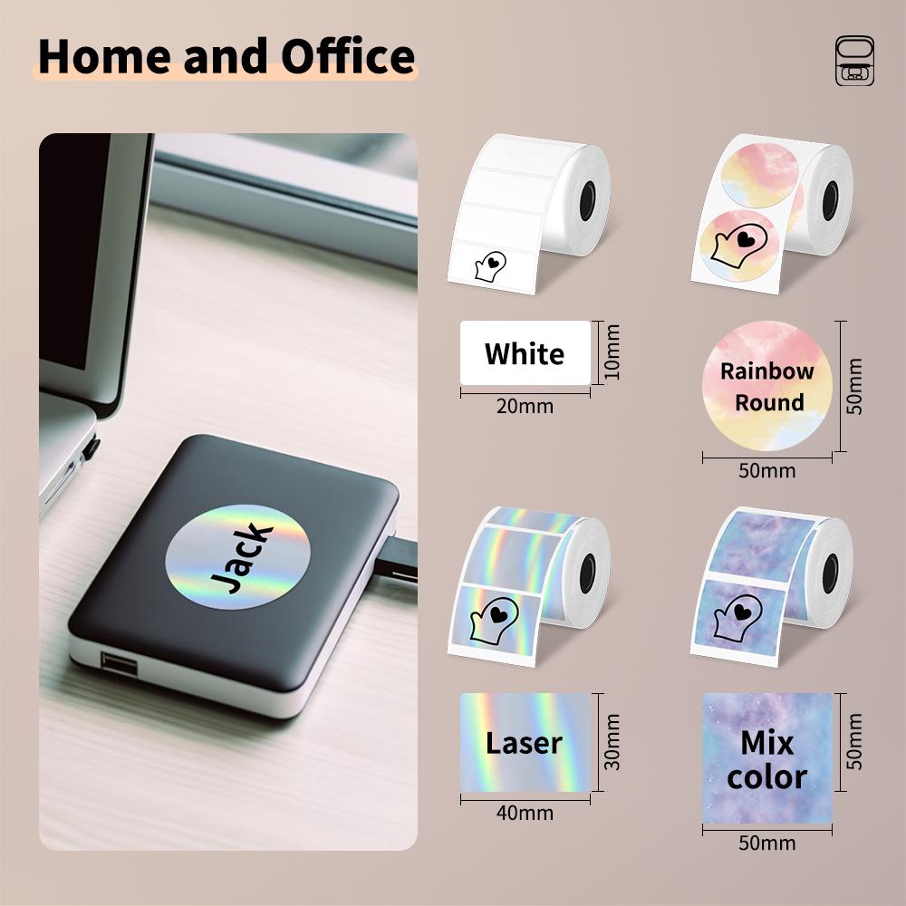 Portable Label Printer Mini Thermal Self-Adhesive Sticker Printer Mobile Pocket Tag Price UV Label Sticker Printer