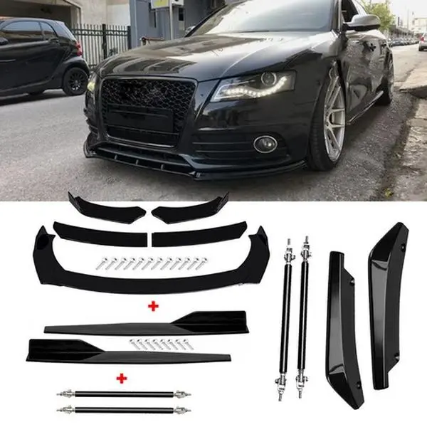 Car Exterior Body Kit - Automotive Aftermarket Swap for Audi A4 B8/B7 Series, A5, A6, A7 - Front Bumper Lip Spoiler, Side Skirt, Rear Lip Vehicle Accessory