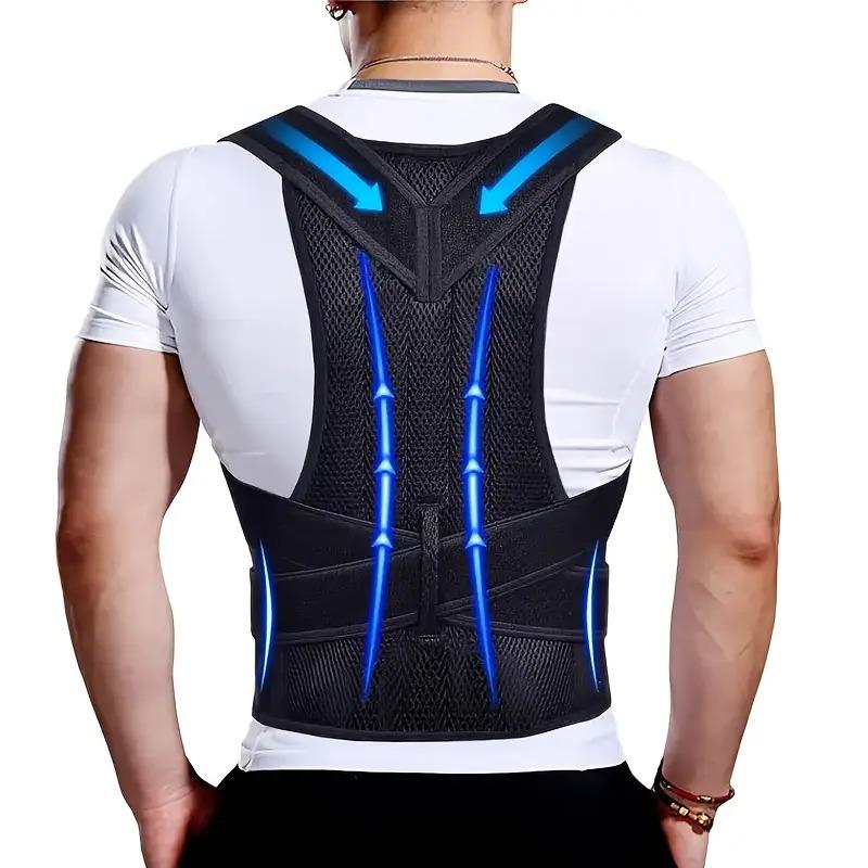 OLLAS Adjustable Back Support for Men & Women |   Upper and Lower Back Stabilization with Waist Stability, Breathable Mesh Design |   Casual Posture Corrector