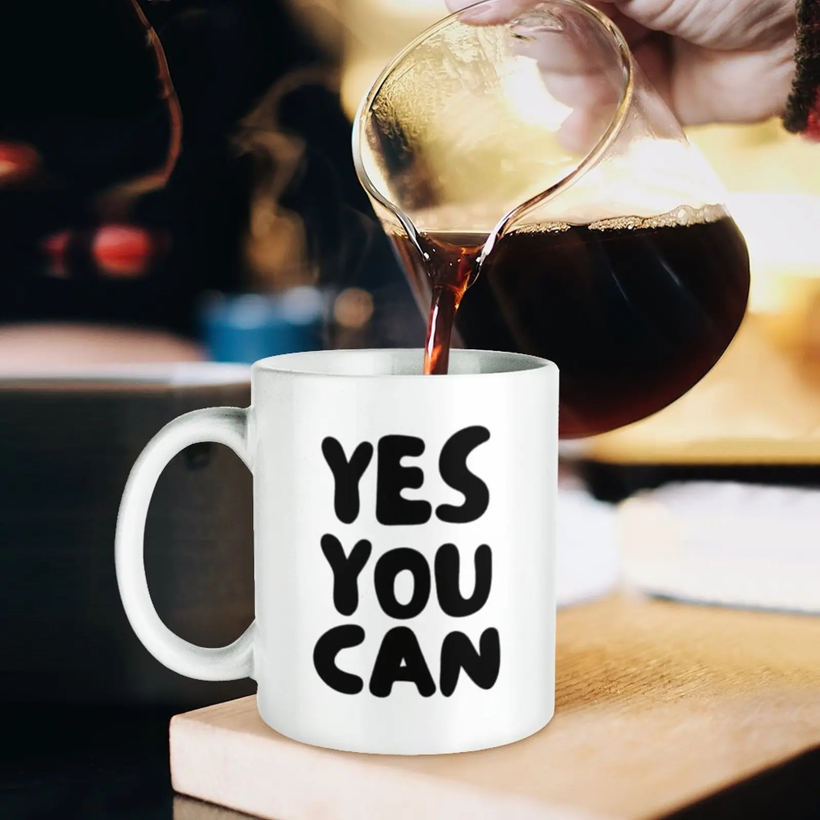 Positive Durable Ceramic Coffee Mug - Motivational Phrase, Inspirational Quote, Sentimental Slogan, Supportive Front Text Designs, Single Daily Use Kitchenware Drinkware for Coworkers, Motivational Phrase Mugs