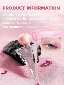 Waterproof Sparkly Multichrome Inner Eye Highlighter Fairy Makeup，Korean Glass Skin， Long-Wearing Shimmer，Waterproof Pearlescent Liquid Eyeshadow，Glow Skin，Metallic Shimmer Diamond Eyeliner Sparkle Eyeshadow