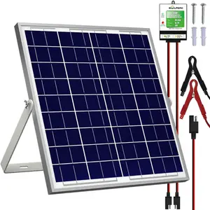 SOLPERK 20W Solar Panel, 12V Solar Panel Charger Kit+8A Controller, Suitable for Automotive, Motorcycle, Boat, ATV, Marine, RV, Trailer, Powersports, Snowmobile etc. Various 12V Batteries Outdoorfun dealsforyou