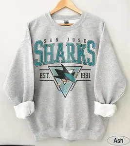 [Sale Up To 30%] + [Free Ship] San Jose Crewneck, Vintage San Jose hockey youth sweatshirt, San Jose Hockey Tee, Shark hoodie sweater