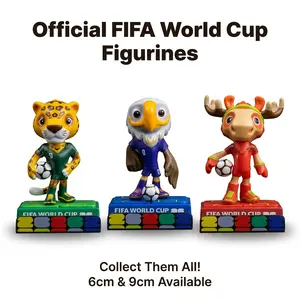 [FIFA Official Licensed] 2026 World Cup Official Licensed Mascot Figure-High 9cm- 3Pc set, Soccer Fan Collectible Display Toy,  Desk Decor,Trend Toy,Perfect Gift