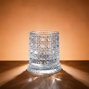 360° Spinning Whiskey Glass – Rotating Crystal Barware, Star-Cut Design, Stress Relief Drinking Glass, Gift for Men