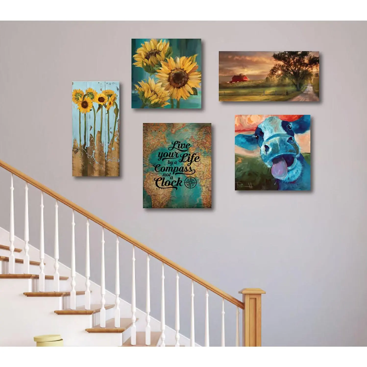 Courtside Market Farm House Finds I 5- Piece Ca nvas Set