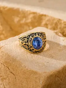 1pc Fashionable Stainless Steel Carved Eagle Totem Inlaid with Cubic Zirconia Casting Men's Ring, Beautiful Rings