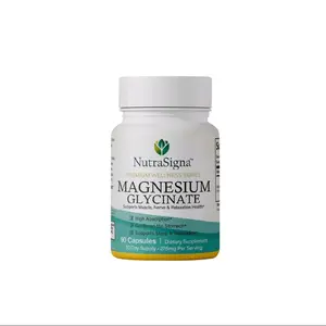 NutraSigna Magnesium Glycinate 500mg Capsules - 90 Count - Supports Relaxation, Muscle Health, Nerve Health