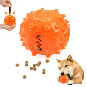 1-piece/set  Dog Interactive Treat-Dispensing Chew Ball, Boredom Relief Self-Play Toy, Durable Teeth Cleaning Pet Supplies