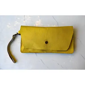 Addison Yellow Wristlet Clutch