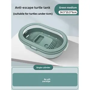 Turtle Tank for Home Use with Basking Platform Specialized Ecological Tank Villa Plastic Turtle Basin Small Fish Tank