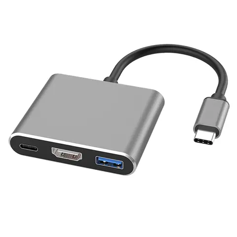 USB C to 4K HDMI Adapter, Usb Adapters For Multiple Devices, USB C Interface, 1 Count Multiport Digital Converter with Fast Charging Port & USB 3.0 Port, Suitable for Multiple Devices, Usbc To Hdmi Adapter