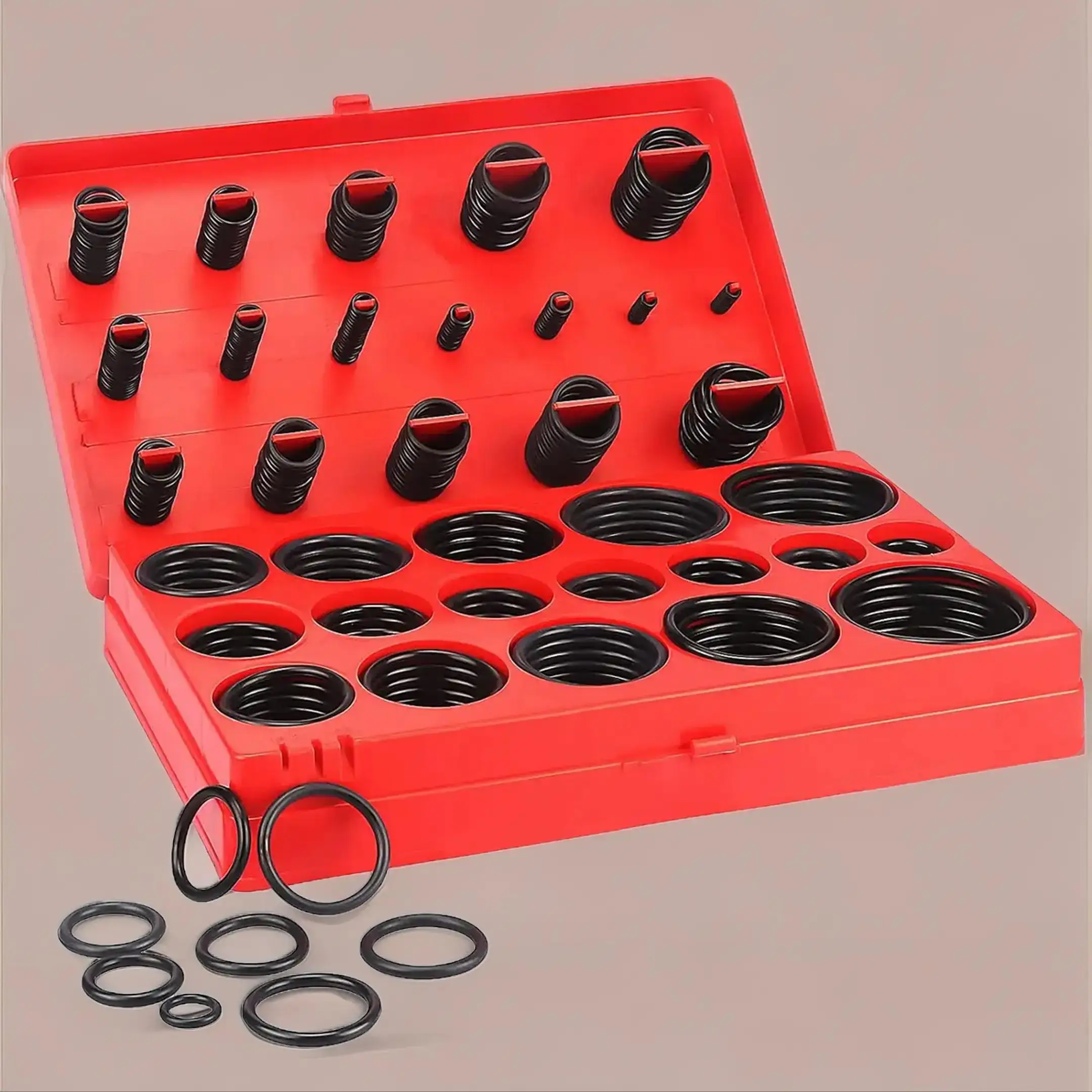 Heavy Duty O Ring Kit, Multipurpose O-ring Assortment Kit, Metric O-ring Parts Assortment, Washer Gasket Set for Pipe, Pressure Washer, Industrial Plu