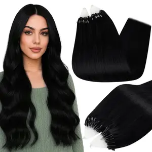 Full Shine Micro Hair Extensions 50 Gram 1g/s Microloop Human Hair Extensions Natural Straight Heat Resistant Seamless Blend Comfortable Lightweight 14inch-24inch 1g/s 50g/50s TikTokShopBlackFriday