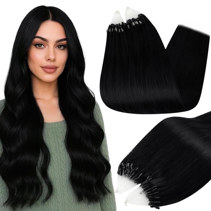 Full Shine Micro Hair Extensions 50 Gram 1g/s Microloop Human Hair Extensions Natural Straight Heat Resistant Seamless Blend Comfortable Lightweight 14inch-24inch 1g/s 50g/50s TikTokShopBlackFriday