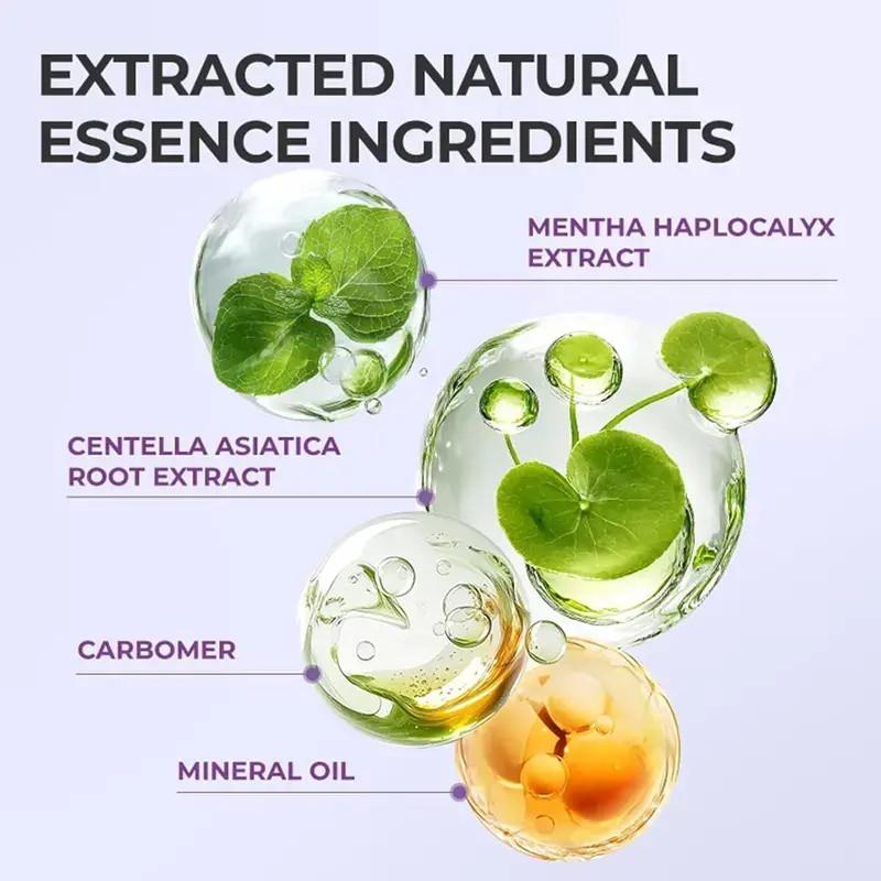 【Buy 1 Get 3】 Kreain Nature Skin Comfort Refreshing Gel for Pain Lumps Gentle Care Easy Application Cream 20g Tri-Plant Formula, Carthamus+Scutellaria+Purple Daisy, Skin Relaxation