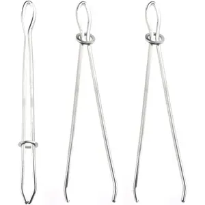 3 count 3Inches Stainless Steel Drawstring Threaders Easy Threader  Drawstring Replacement Craft Tools Hoodie String Threader for Jacket Swim Trunk Pant Sweatpant Short Hoodie