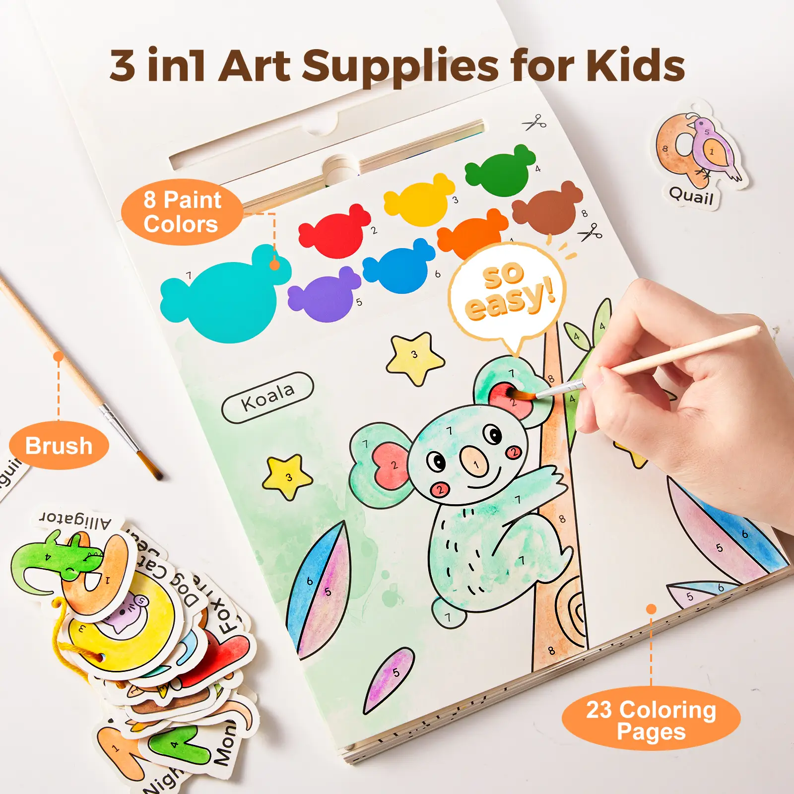 Jar Melo Paint with Water Coloring Books, Kids Watercolor Painting Sets Mess Free Art Craft Drawing Toddler Activities Toy Back to School