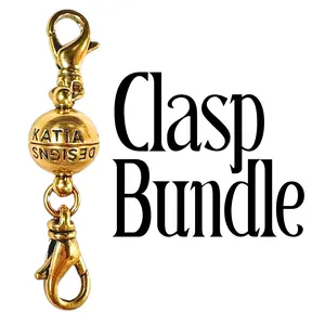 Katia Designs Magnetic Clasp Bundle Set of 3 Dainty Original Fusion Sizes for Versatile Necklace Styling