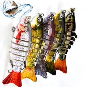 5Pcs Fishing Lure Set – 3.9" (15.3g) Multi-Jointed Bionic Swimbait, Slow Sinking Hard Wobbler for Freshwater/Saltwater Bass & Trout,Ideal for Beginners