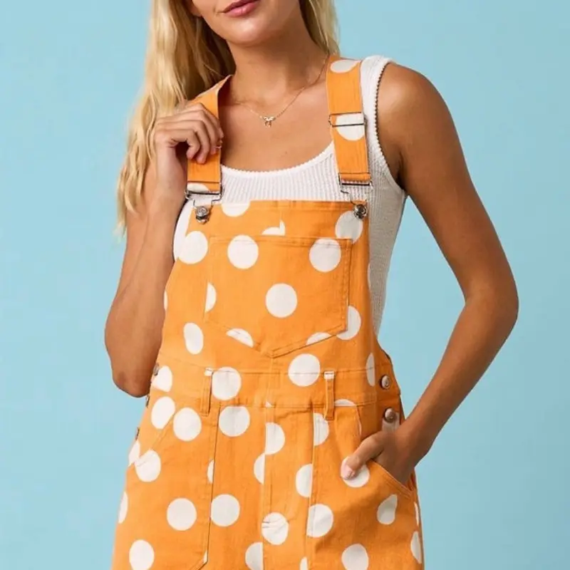 Polka dot overalls