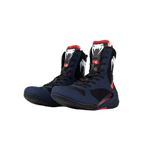 Venum Elite Boxing Shoes - Navy/Black/Red
