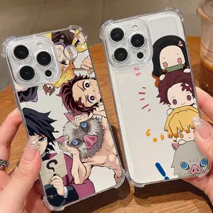 Cute D-Demons S-Slayers Phone Case for Apple iPhone iPhone 17 16 15 14 13 12 11 Pro Max Plus Air  Anti-drop shockproof Soft silicone protection Transparent Cover demonslayer