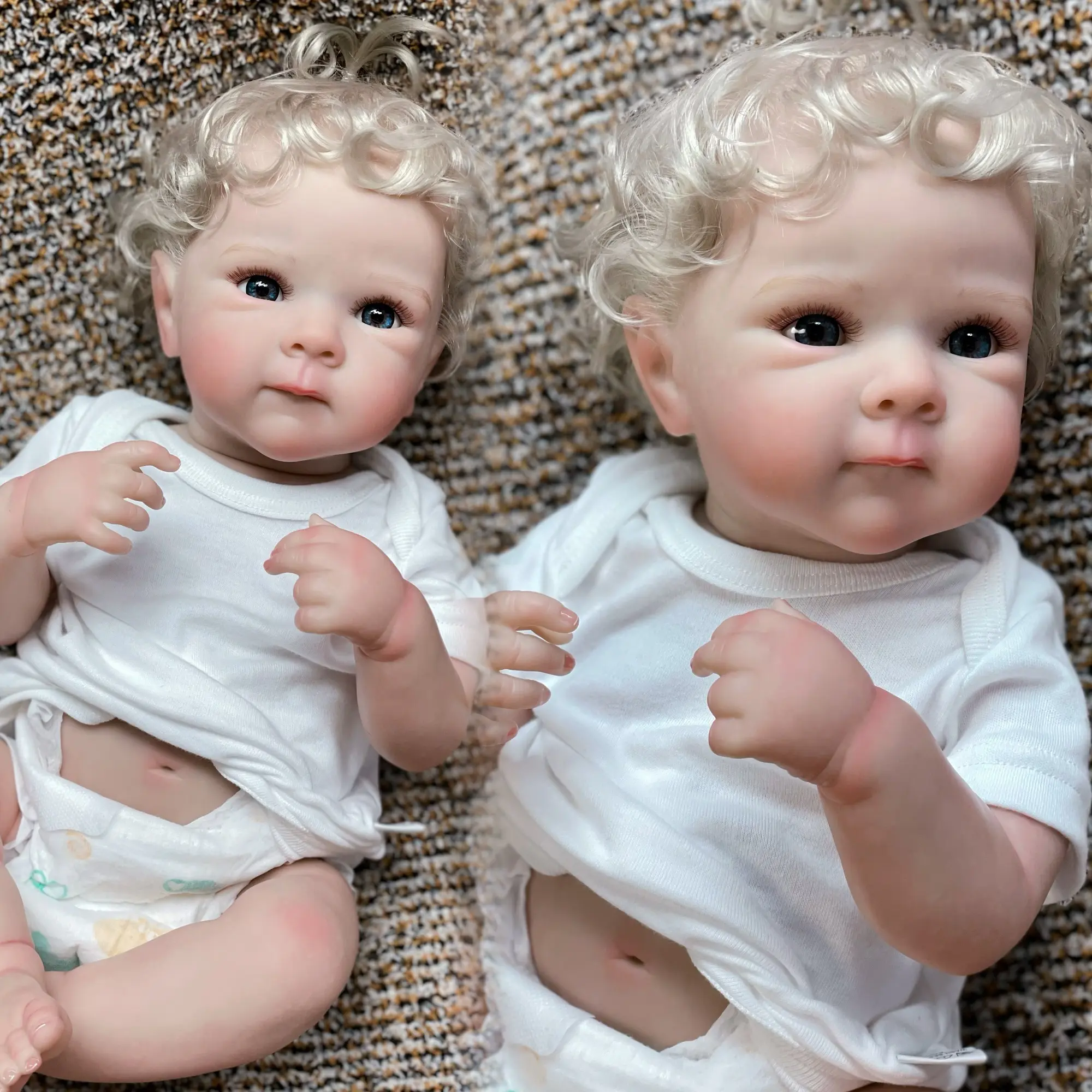 19in/48cm Realistic Vinyl Reborn Doll Bettie - 3D Painting with Visible Veins, Rooted Hair, Soft Touch, 1.2kg White Outfits, Bath/Shower Safe, Girl's Gift (Toys & Hobbies Specialty DIY Supply)