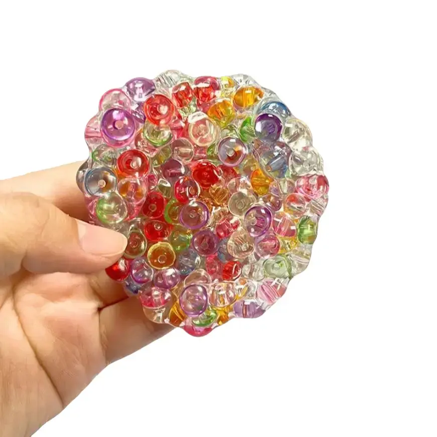 Crunchy Beaded Sensory Squeeze Stress Relief Toys - 3-Pack/5-Pack, Random Color, Crinkly Sound, Unisex Calm Corner Tool, Anxiety Aid, Birthday Gift Ready, Easter Gift Pick, Stress Relief Gadget, Crunchy Beads, Stimming Tool
