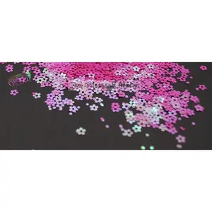 PRETTY LIL PETUNIA 4mm hollow flower glitter - Back To Nature Collection