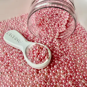 FAKE Light Pink No Hole Pearls Slime (2.5MM-5MM; NOT EDIBLE) D12-04