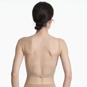 Summer Backless Sexy Seamless Women's Underwear Comfortable Thin Cross Back Anti-Exposure Square Neck Bra