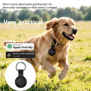 Pet Tracking Anti Loss Device (1 set), compatible with Apple IOS/Google Android "Find" APP , battery replaceable, used for outdoor pet location, luggage, wallet, pet lost