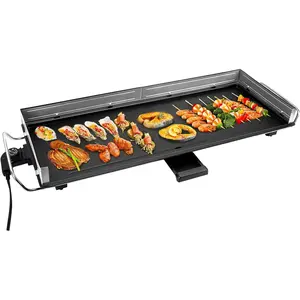 35" Electric Nonstick  Griddle Grill-Teppanyaki Grill BBQ Indoor/Outdoor with Adjustable Temperature,Detachable for Easy Cleaning,Extra Wide