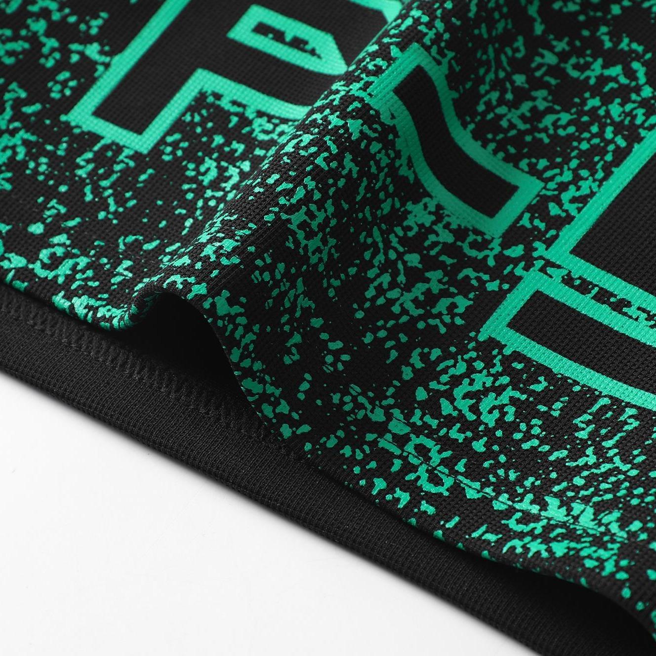 Urban Code Vibe Mens Digital Print Sweat Suit Set Oversized Fit T-Shirt with Modern Graphic and Coordinating Shorts for City Streetwear and Night outs