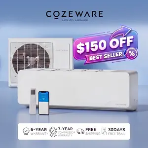 SummerVibes【Two packages】Cozeware 20SEER2 Mini Split AC 12K/18K/24K BTU 115V/230V Heating System WiFi Alexa Inverter Cools Up to 750 Sq Ft All-Season ComfortCool Energy Efficient Quiet 5-in-1 Versatile System