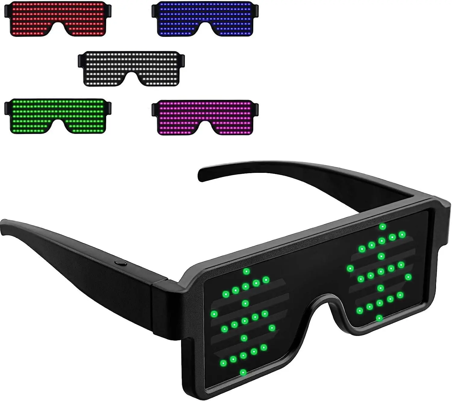 Suruid CyberGlow™ 11-Pattern LED Glasses | USB Rechargeable Neon Rave Shades