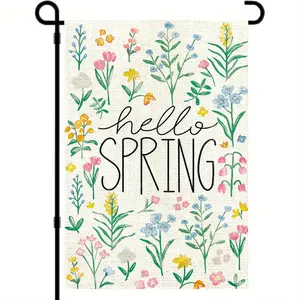 Spring Garden Flag 12x18 inch Vertical Double sided Tulip Flag Festival Courtyard Decoration Outdoor Seasonal Farmhouse Spring/Summer Decoration