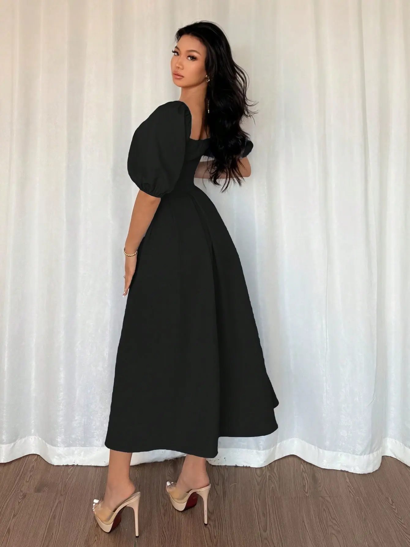 party dress burgundy Modest Vintage Long Prom Evening Dresses fg7694 Color:Caribbean Girls Toddler Dress it features a floor La Femme 33702