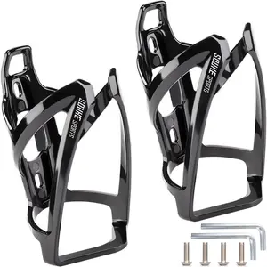 SOUKESPORTS Bike Water Bottle Holder, Bicycle Bottle Cage Durable Lightweight Plastic Cycling Cup Holder for MTB, Road Bike, Mountain Bikes, 2 Pack
