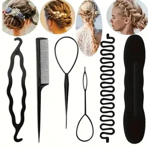 Humwam 6PCS Hair Braiding & Styling Tool Set, DIY Updo and Ponytail Maker Kit, Hair Accessories for Daily Hairstyles