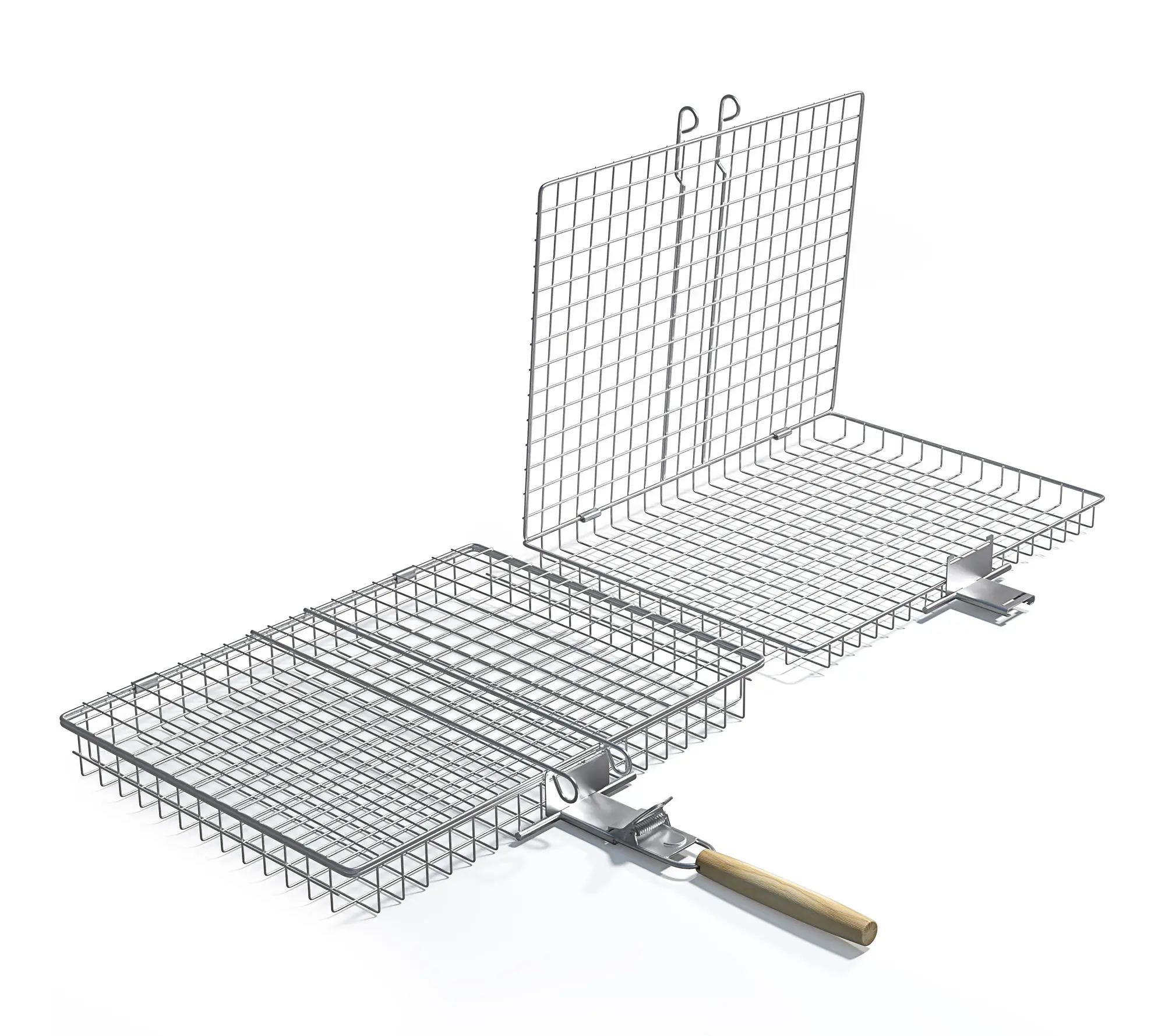 Sorbus Set of 2 Folding Barbecue Grilling Basket w/ Handle