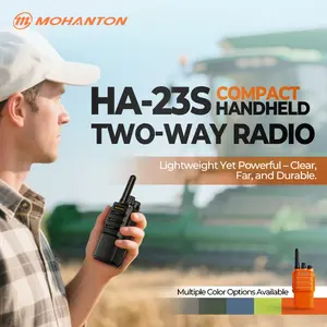 2PC Mohantons HA-23S 2-Pack Compact Handheld Two-Way Radios – Lightweight, Powerful, Long Range, Durable, Multifunction