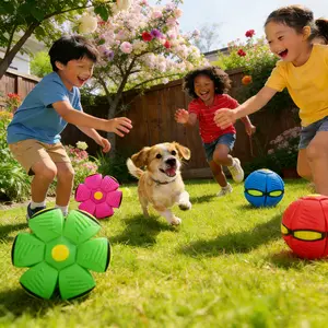 Hiatuses teen boy gift Magic Meta Ball 4pcs Home Goods Party mini gifts & Festival Supplies Kids Bouncing Ball with Flying Saucer Feature Indoor & Outdoor Fun Toy valentine's classroom gifts valentines gift for bf home essentials