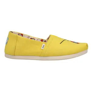 TOMS Womens Alpargata Slip On Flats Casual - Yellow