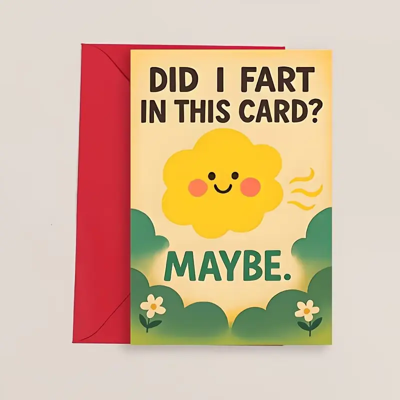 Funny Fart Joke Greeting Card, Card Design, Perfect for Friends and Family, Ideal for Birthdays and Anniversaries, Comes with Envelope, Anniversary Card