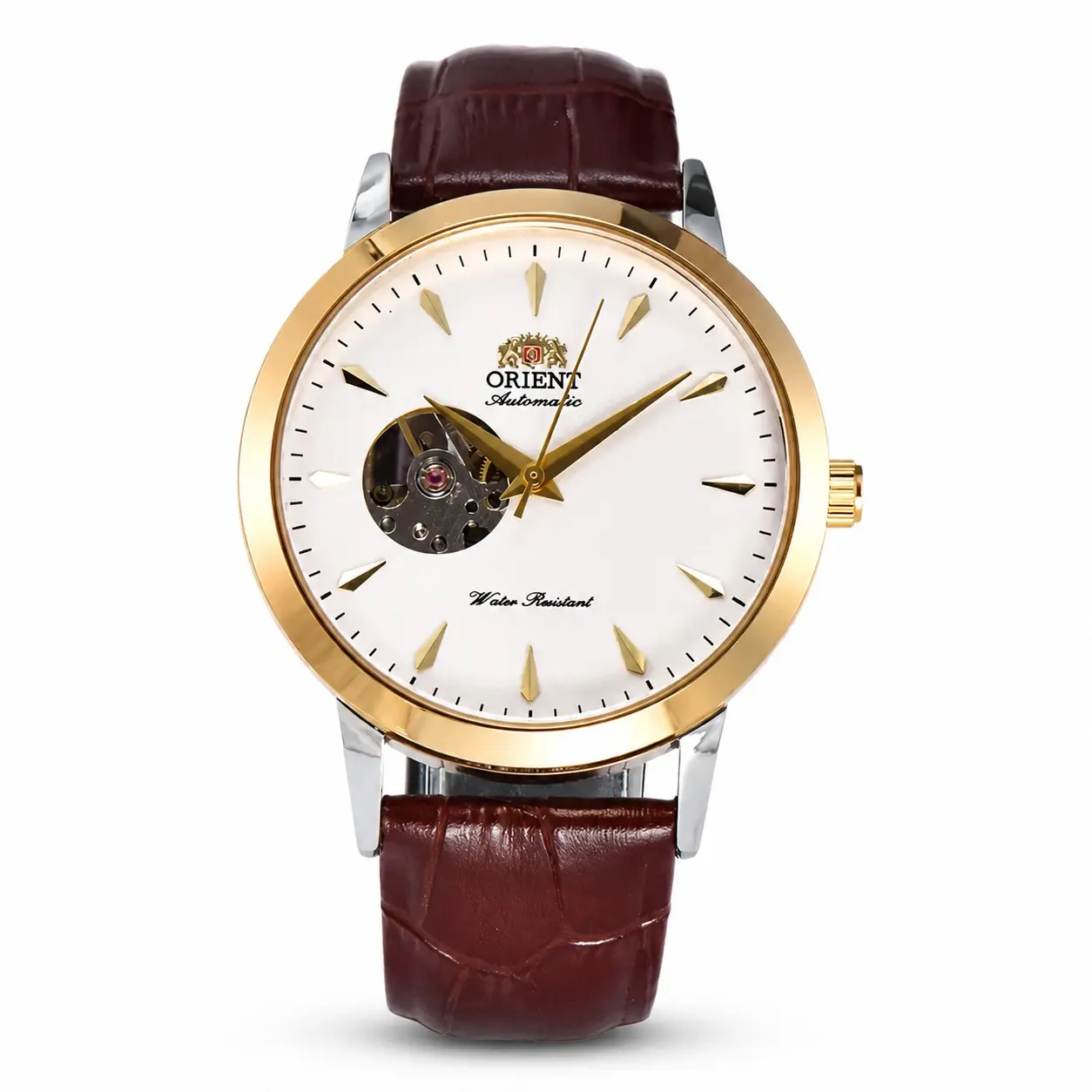 Tempus Atelier Orient Automatic Open Heart Watch Men Genuine Leather Strap Business Mechanical Wristwatch