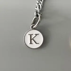 Silver White Letter Charm Accessories for Cup