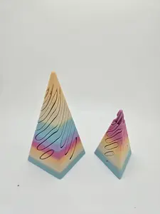 The Chromatic Impossible Vortex Passthrough Pyramid Eye Catching Desk Ornaments & Decoration - Tricolor Decorative Set with Smooth Multicolor Options